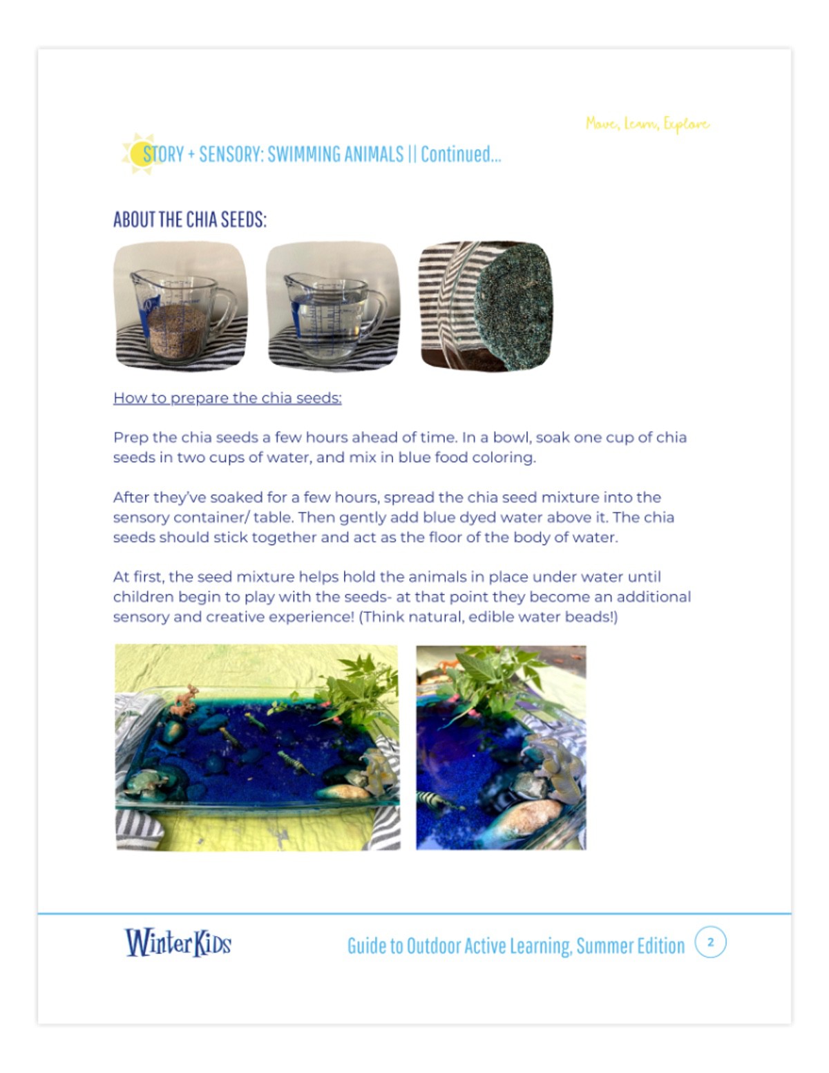 Story Sensory Swimming Animals Printable Preview page 2