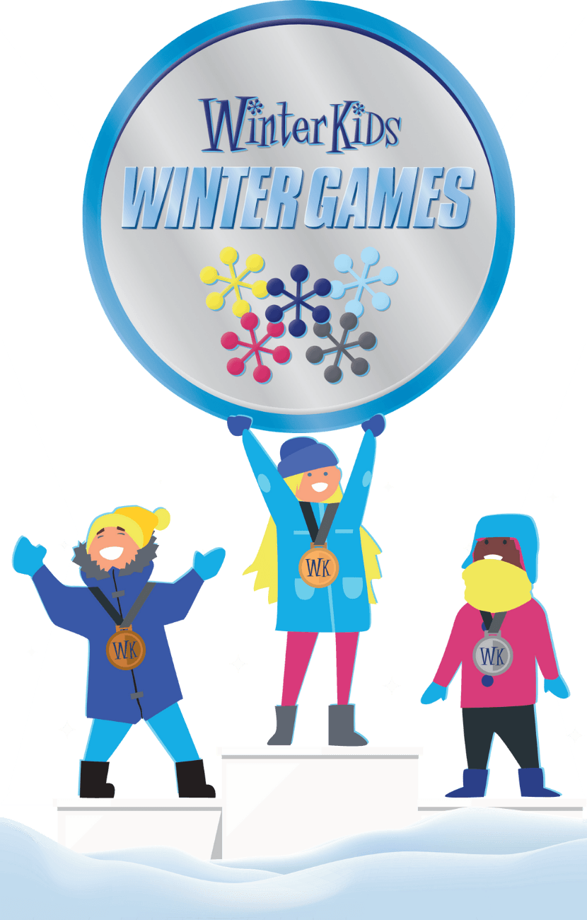 Kids with BIG Medal WinterKids Winter Gamesx3